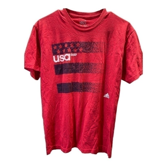 adidas Other - ADIDAS USA GOLF FLAG PATRIOTIC SHORT SLEEVE TEE SIZE MEDIUM